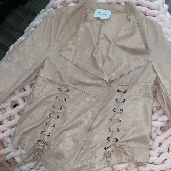 🌸MISS ME LACE UP JACKET SIZE SMALL🌸NWOT🌸 - Picture 2 of 7